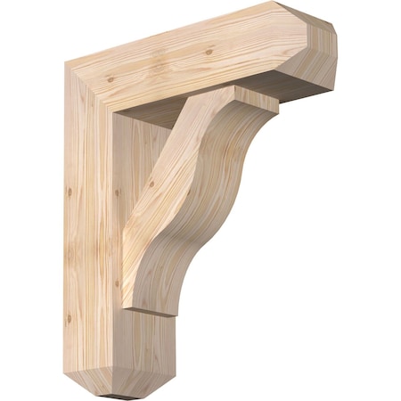 Ekena Millwork Funston Craftsman Smooth Bracket w/ Offset Brace, Douglas Fir, 7 1/2"W x 24"D x 28"H BKT0806X24X28FST04SDF